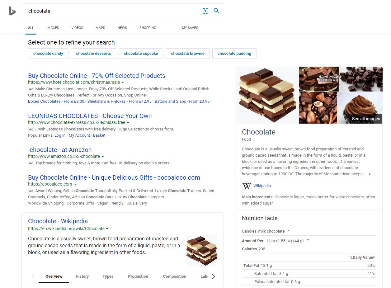 Bing SERP
