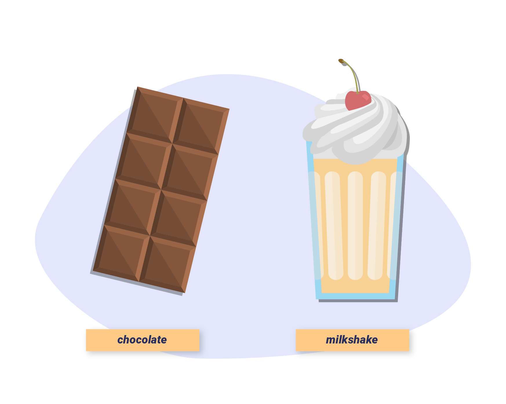 Chocolate and milkshake illustration