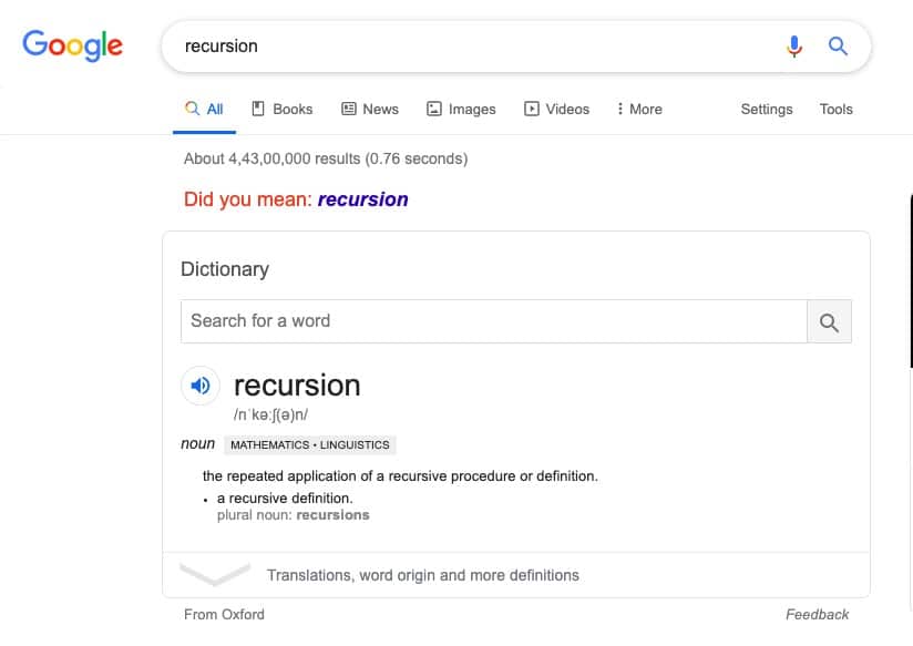 Google SERP: Did you mean...?