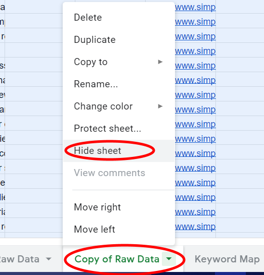 FKR - CPT - step 11 - Hide sheet