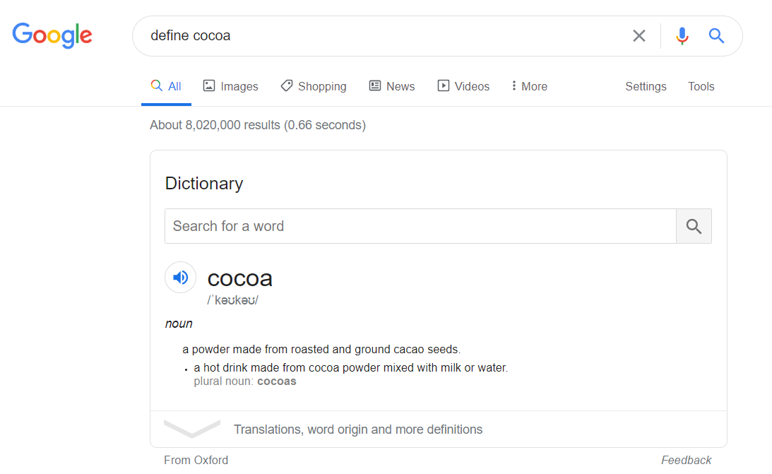 Define Cocoa