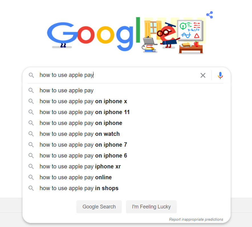 How to use autocomplete in Google